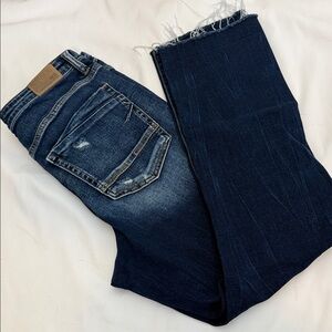 BKE Parker Jeans Women’s 31 High Rise (12”) Distressed Raw Hem Stretch Denim